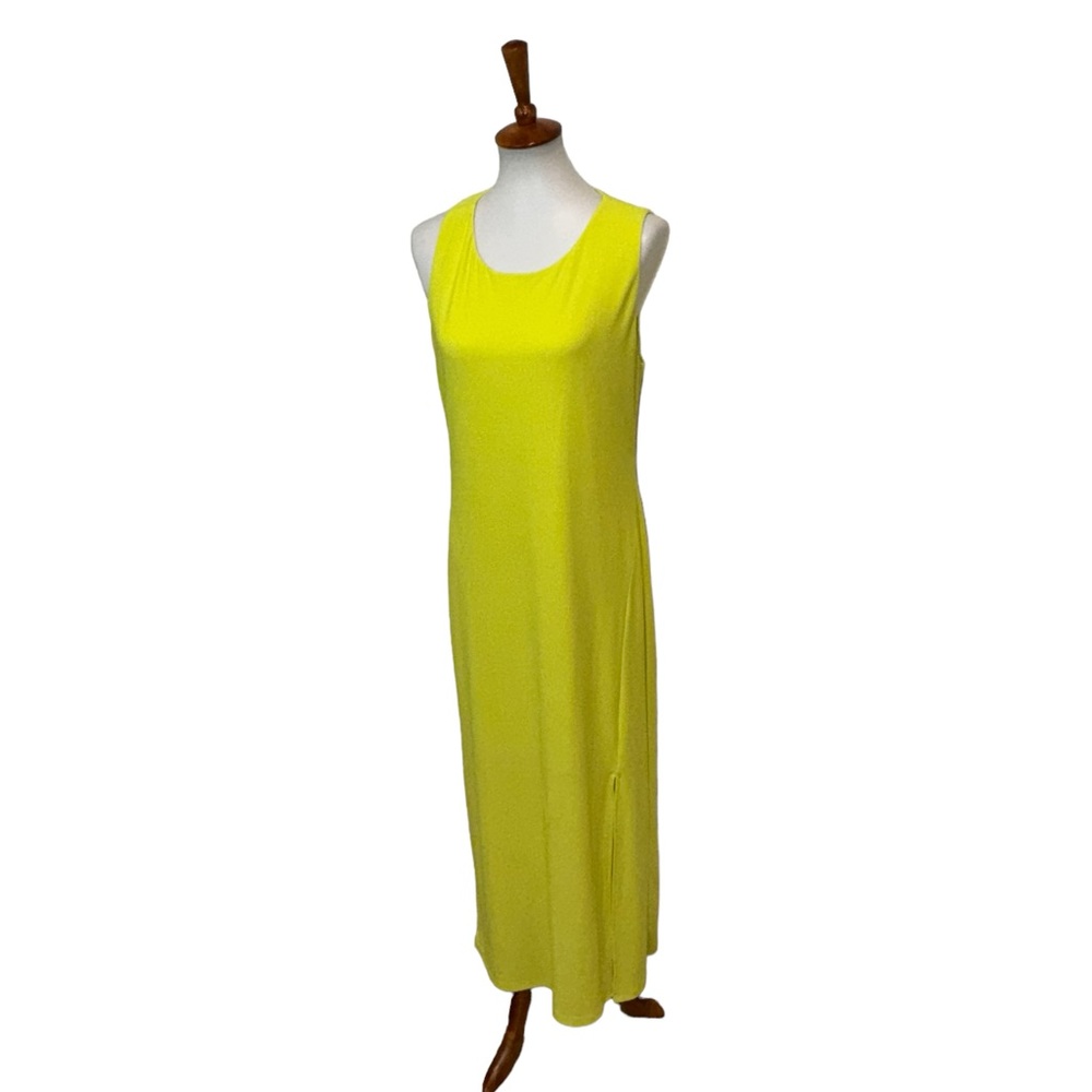 Slate & Willow Open Back Maxi Dress Lime Green Size Large - Picture 3 of 6